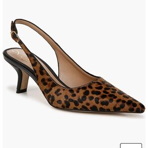 NWOT Sam Edelman Animal Print Slingback Heels